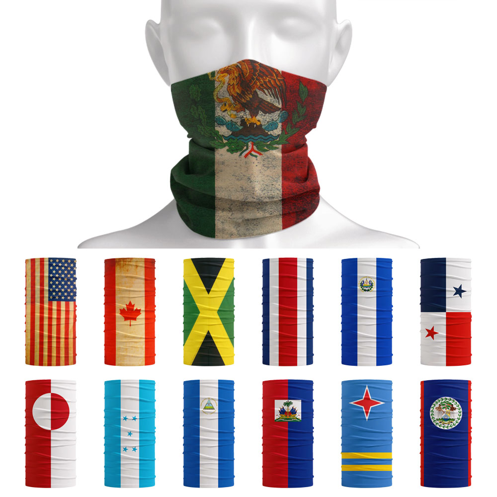Neck Gaiter Face Cover - Noord-Amerika Nationale Vlaggen Bandana Dames Yoga