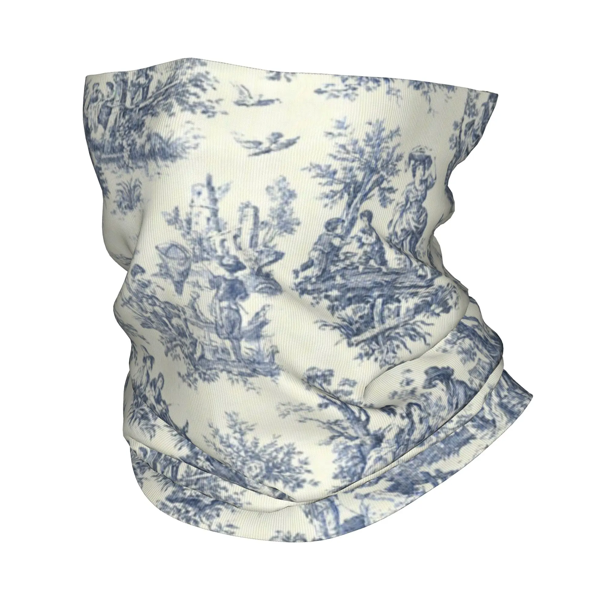 Neck Gaiter Face Cover - Nieuwe poederblauwe Franse Toile picknickontwerpen Bandana