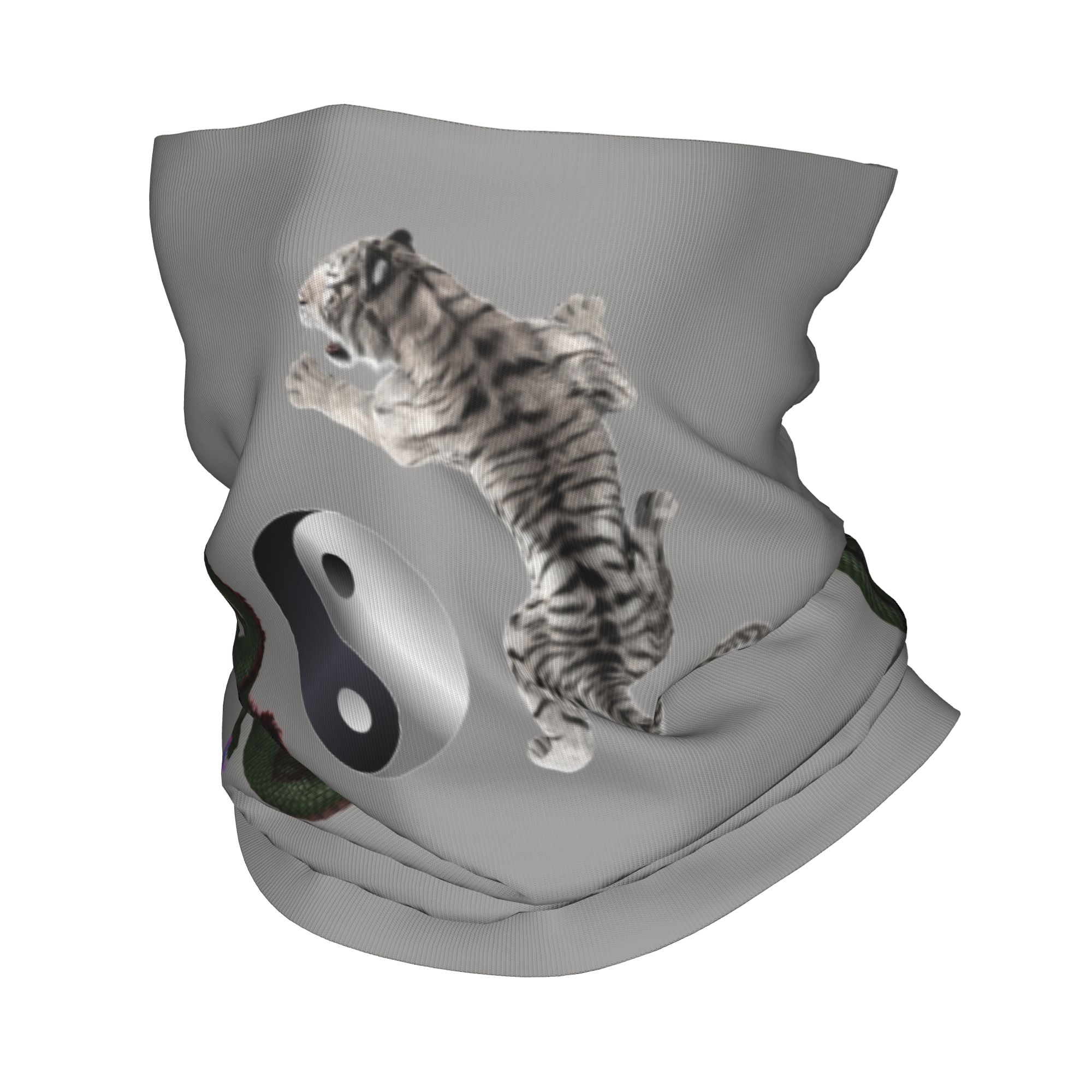 Neck Gaiter Face Cover - Aangepaste Yin Yang Dragon en Tiger