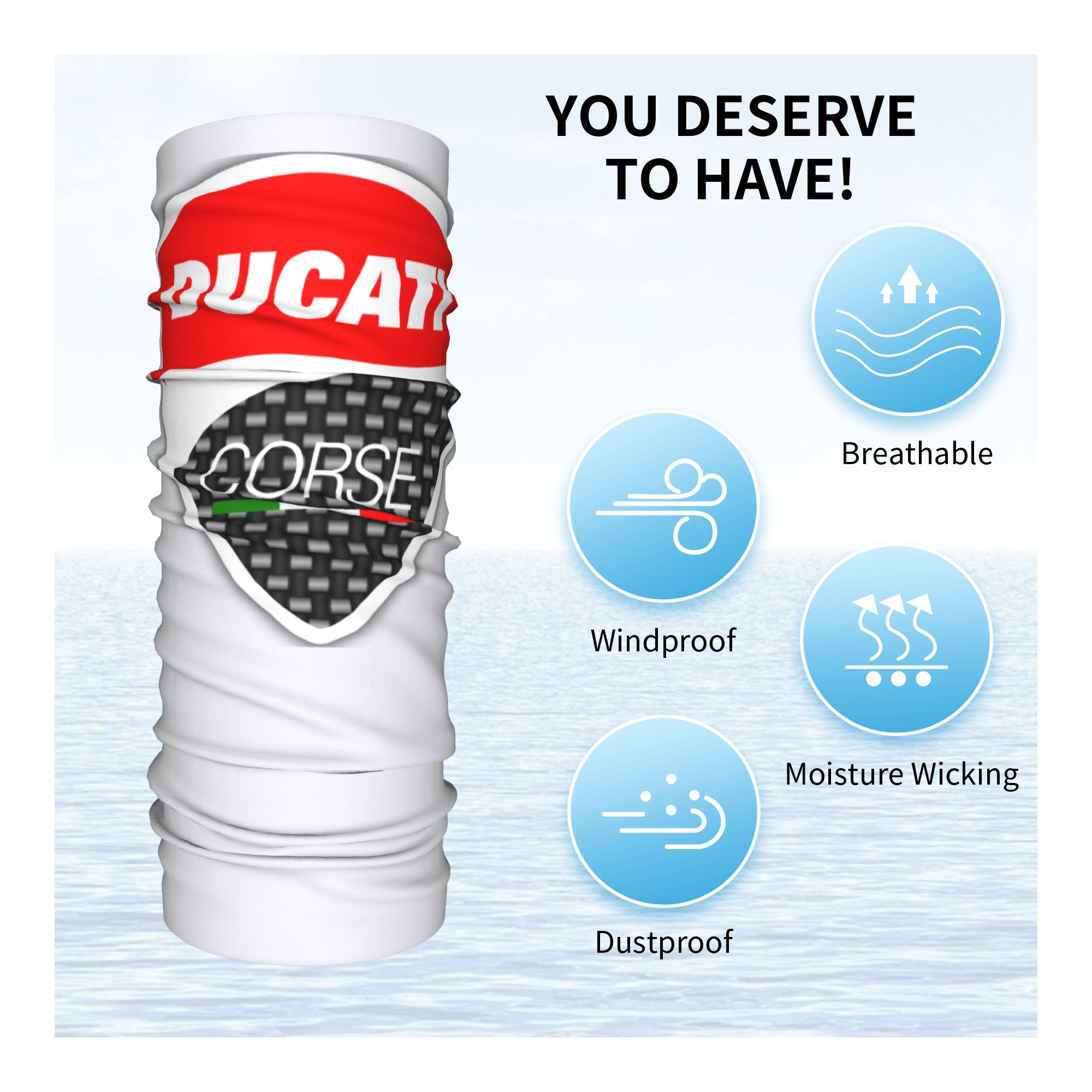 Custom Racing Sport Ducati's B - Neck Gaiter Face Cover recensie en prijs