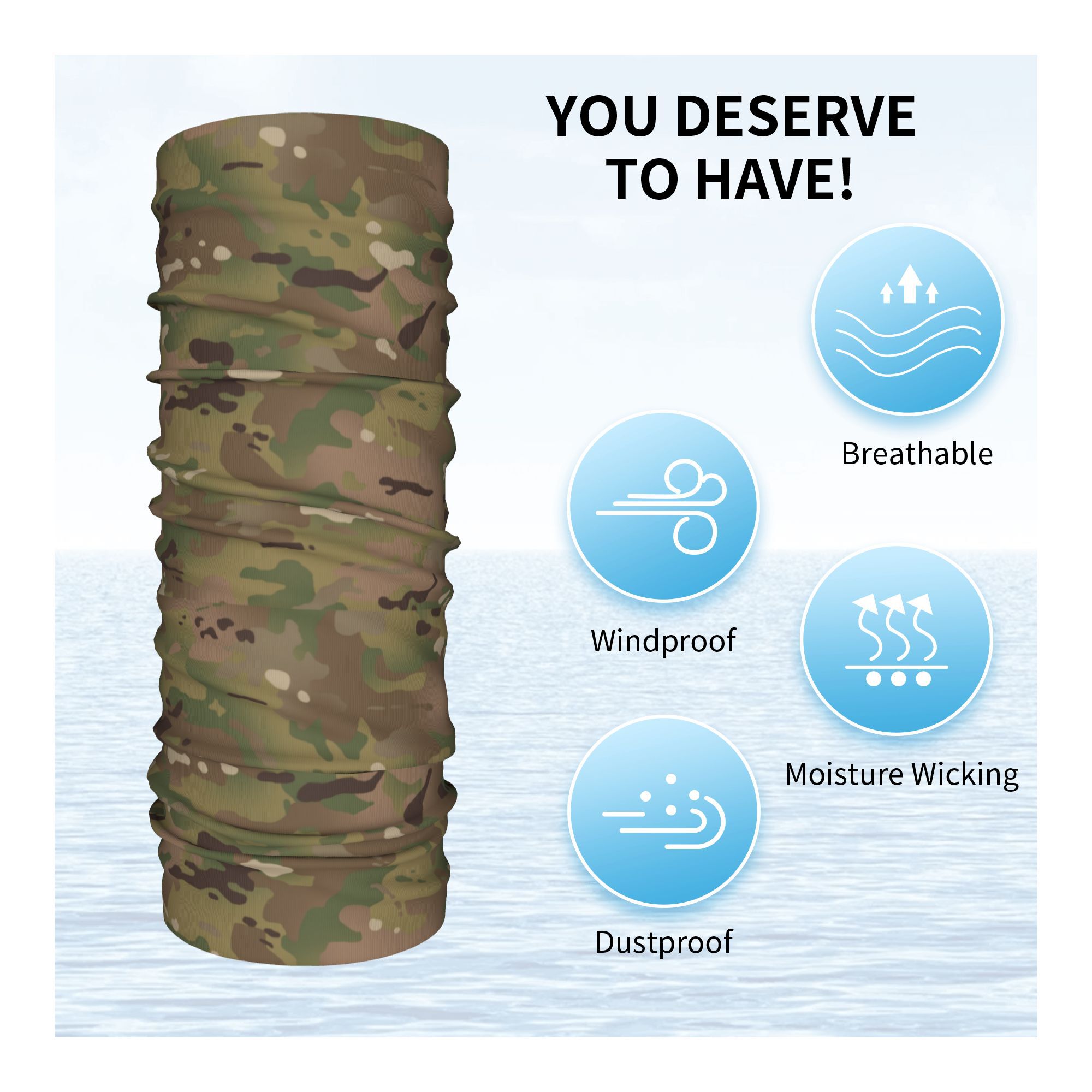 Aangepaste militaire camouflag - Neck Gaiter Face Cover recensie en prijs
