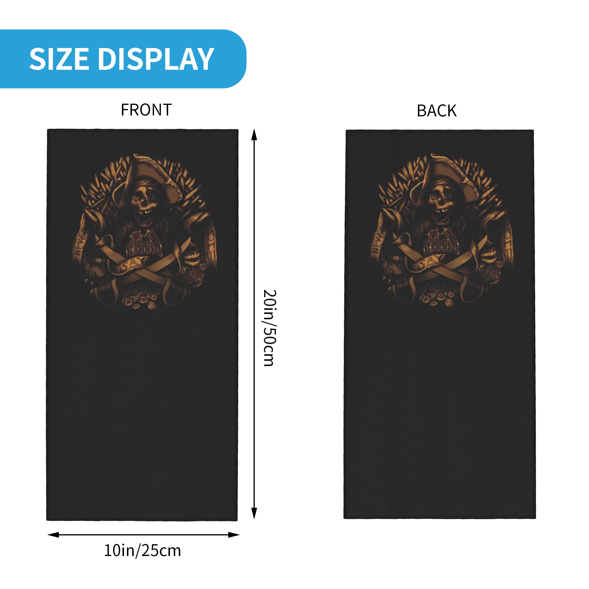 Custom Never Say Die Piraten S - Neck Gaiter Face Cover recensie en prijs